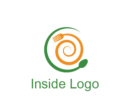 utensils spiraling restaurant logo 