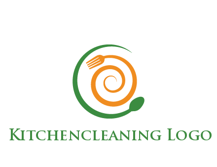 utensils spiraling restaurant logo 