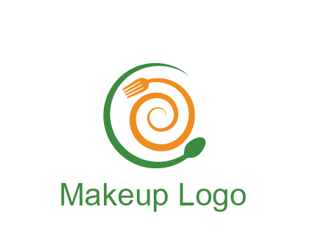 utensils spiraling restaurant logo 