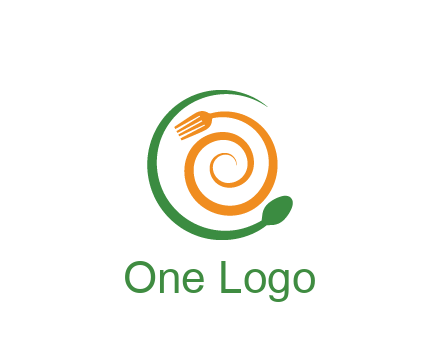 utensils spiraling restaurant logo 
