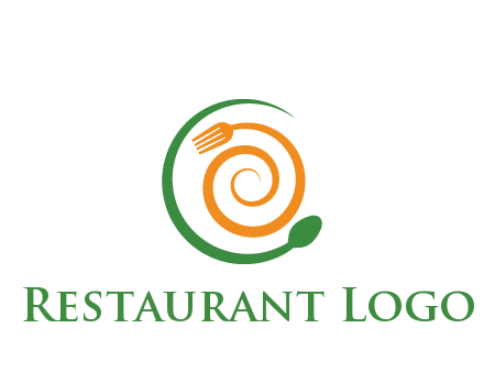 utensils spiraling restaurant logo 