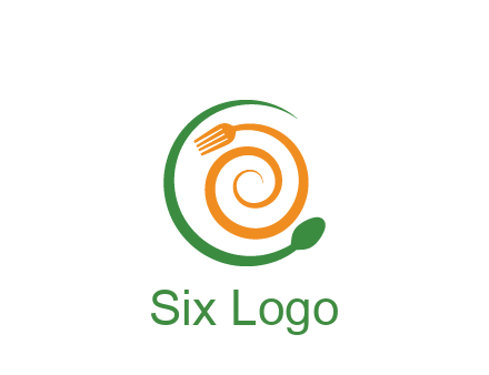 utensils spiraling restaurant logo 