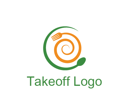 utensils spiraling restaurant logo 