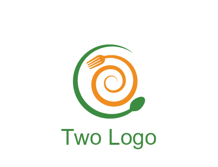 utensils spiraling restaurant logo 