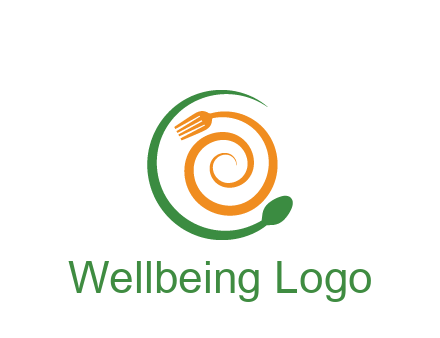 utensils spiraling restaurant logo 