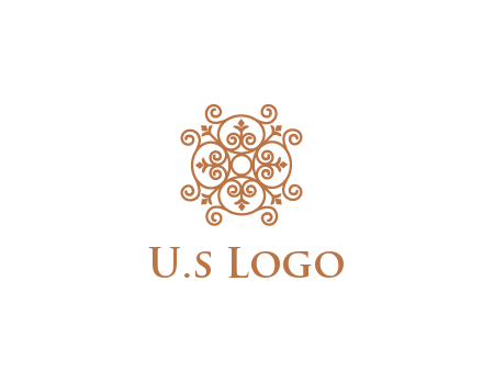 line art ornamental beauty logo