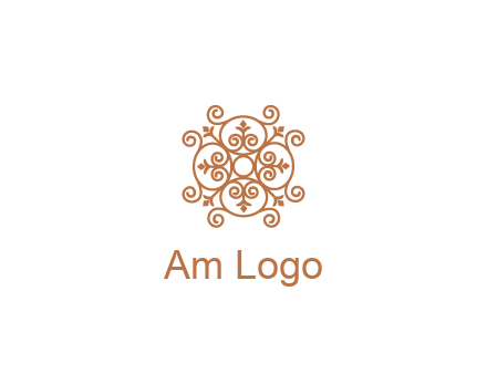 line art ornamental beauty logo