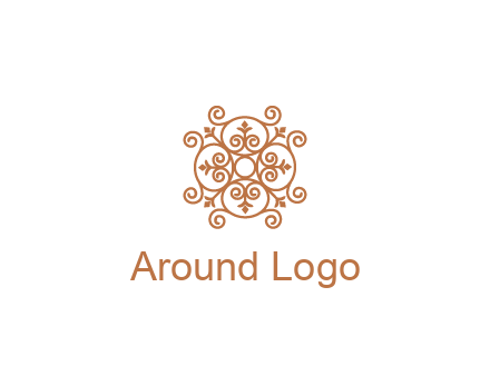 line art ornamental beauty logo
