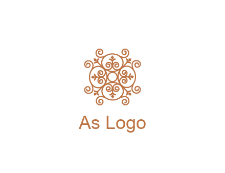 line art ornamental beauty logo