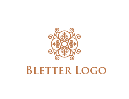 line art ornamental beauty logo