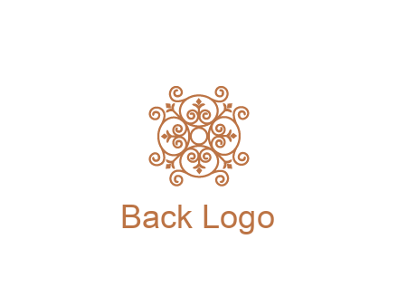 line art ornamental beauty logo