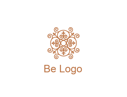 line art ornamental beauty logo