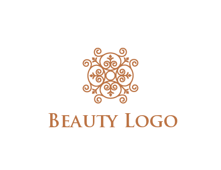 line art ornamental beauty logo