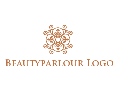 line art ornamental beauty logo