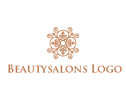 line art ornamental beauty logo