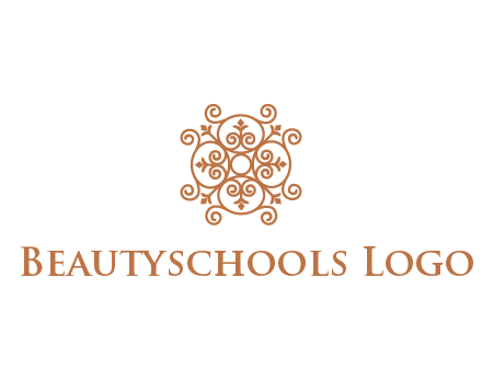 line art ornamental beauty logo