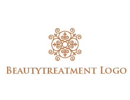line art ornamental beauty logo