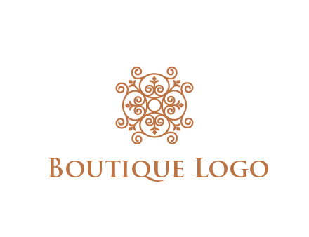 line art ornamental beauty logo