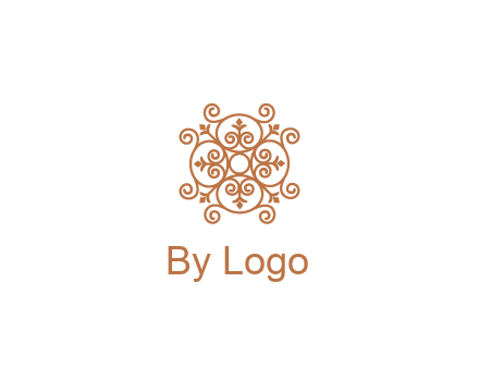 line art ornamental beauty logo