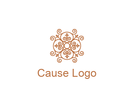 line art ornamental beauty logo