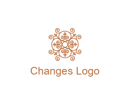 line art ornamental beauty logo