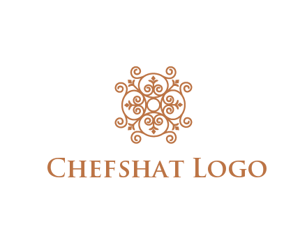line art ornamental beauty logo
