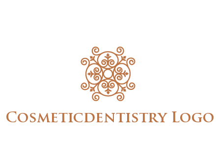 line art ornamental beauty logo
