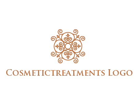 line art ornamental beauty logo