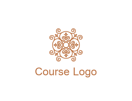line art ornamental beauty logo