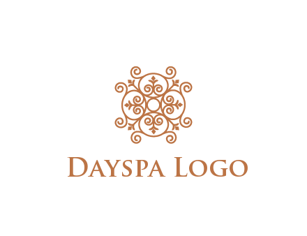 line art ornamental beauty logo