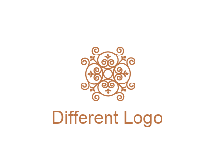 line art ornamental beauty logo