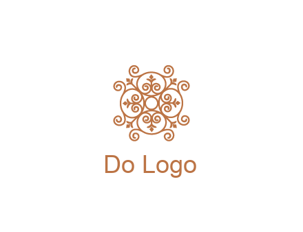 line art ornamental beauty logo