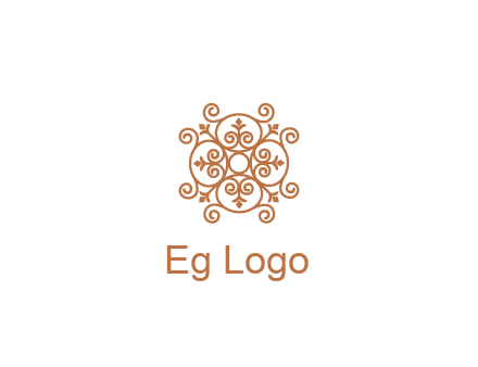 line art ornamental beauty logo