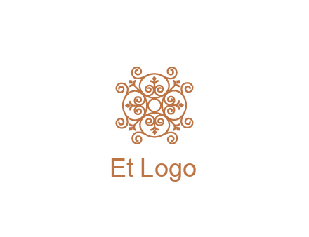 line art ornamental beauty logo