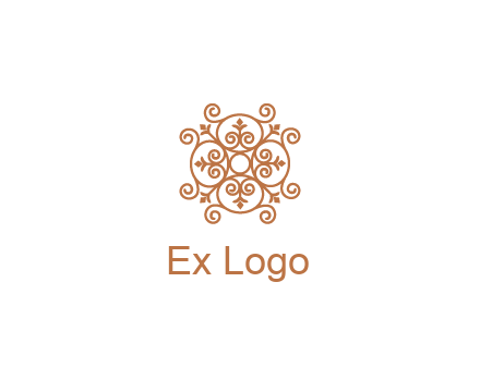 line art ornamental beauty logo