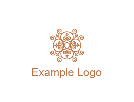 line art ornamental beauty logo