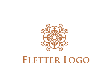 line art ornamental beauty logo