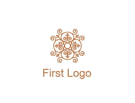 line art ornamental beauty logo