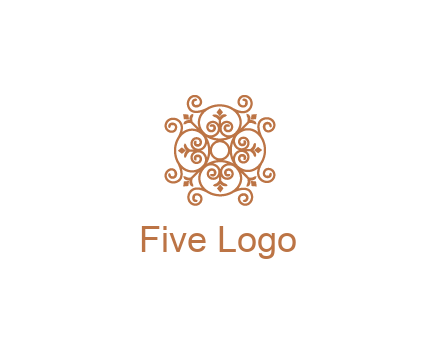 line art ornamental beauty logo
