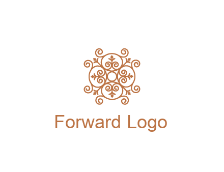 line art ornamental beauty logo