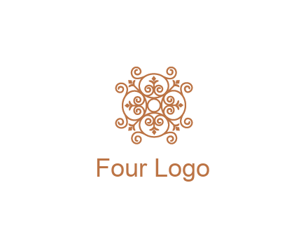 line art ornamental beauty logo