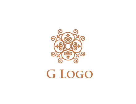 line art ornamental beauty logo