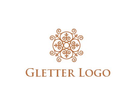 line art ornamental beauty logo