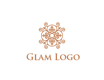 line art ornamental beauty logo