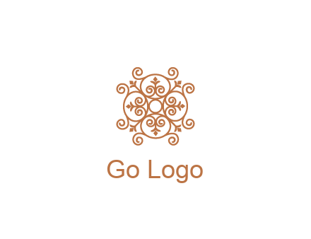 line art ornamental beauty logo