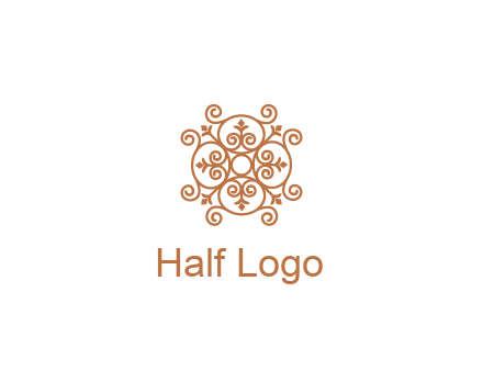 line art ornamental beauty logo