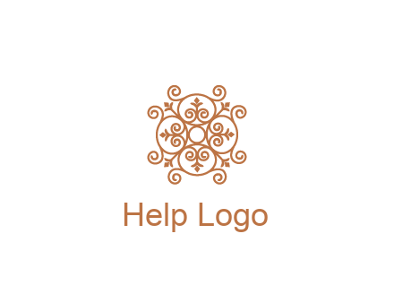 line art ornamental beauty logo