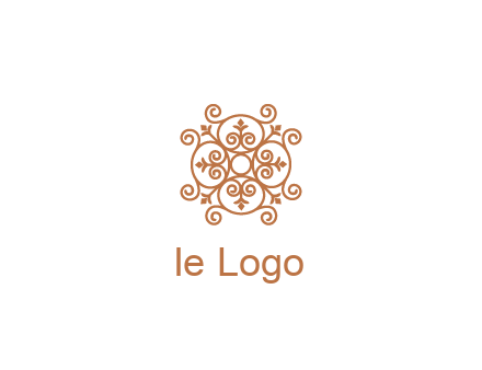 line art ornamental beauty logo