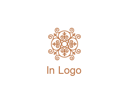 line art ornamental beauty logo