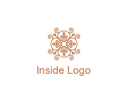 line art ornamental beauty logo